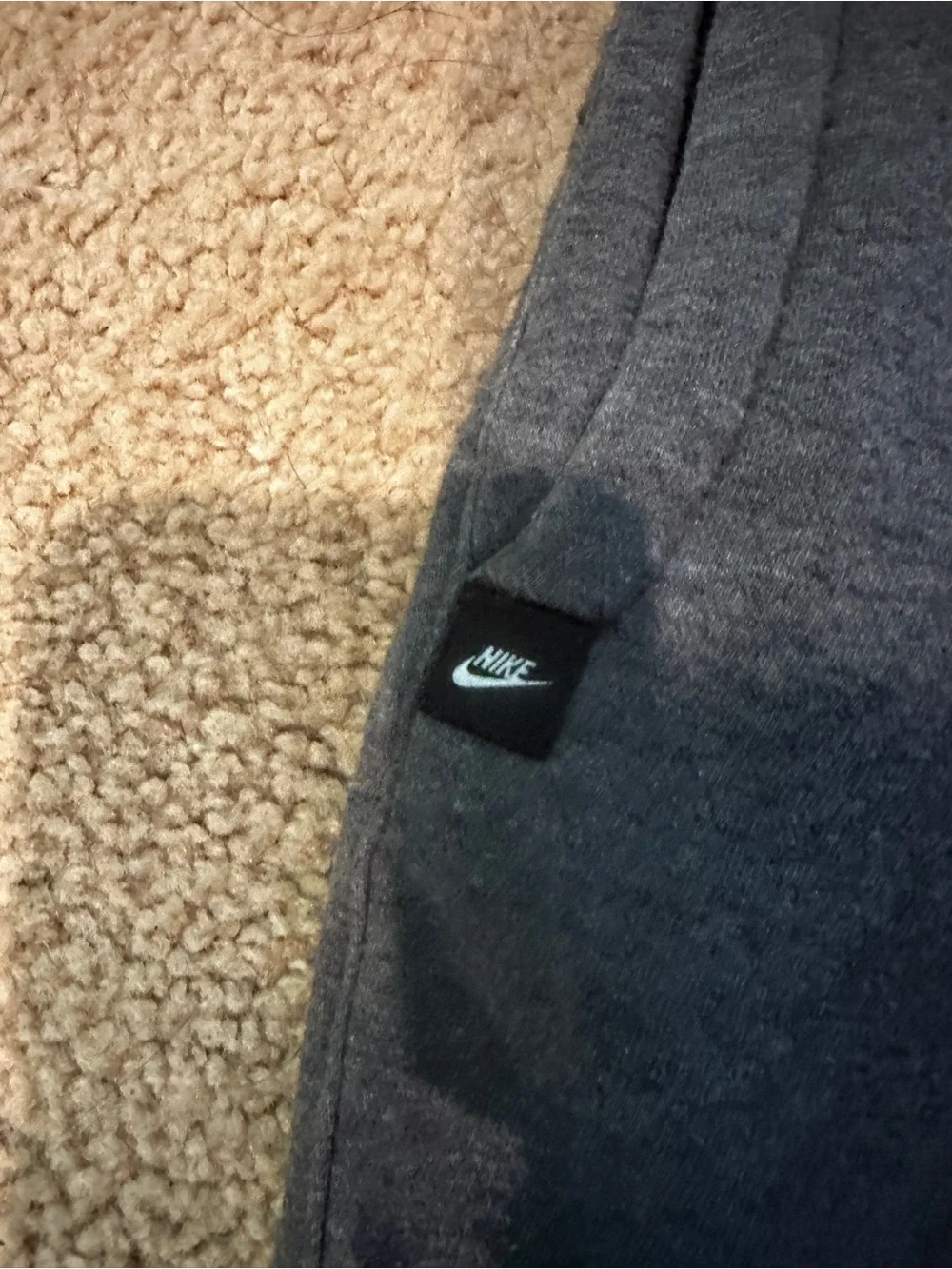 Nike Men’s Small Gray Sweatpants with 'Just Do It' Accent